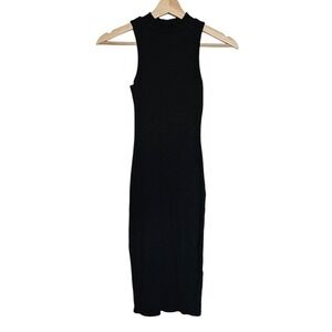 Chocolate‎ dress Womans Small black bodycon sleeveless midi
